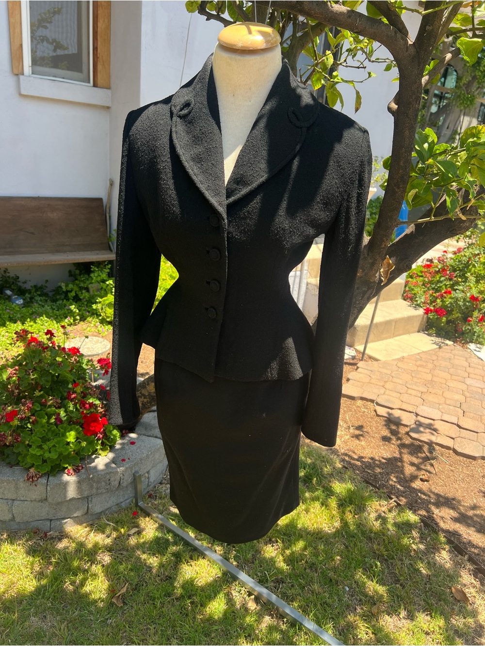Vintage Lilli Ann 1950s peplum wool suit jacket
